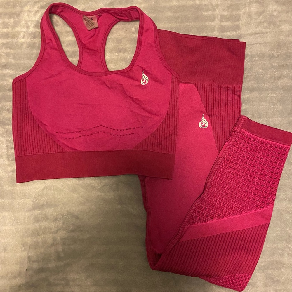 Ryderwear seamless bra ( medium) and leggings (large) set
